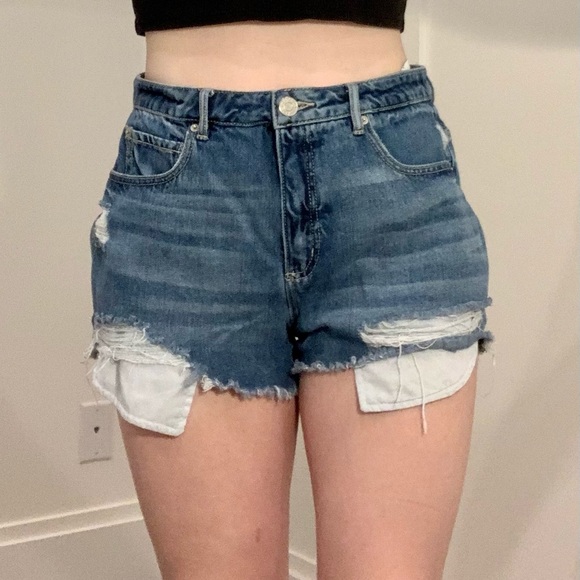 GARAGE blue denim jean shorts💙 - Picture 1 of 5